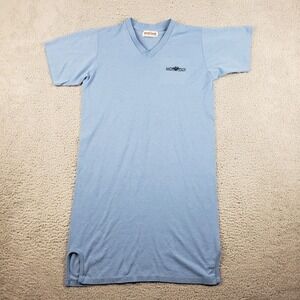 Vintage Monopoly Night Shirt Womens M Blue Single Stitch Parker Bros Sleepwear